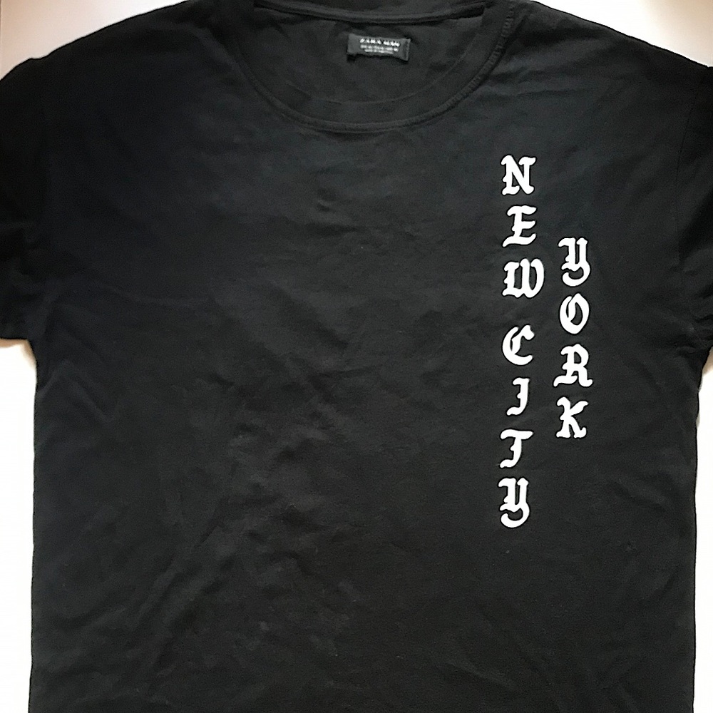 Zara man black short sleeve tee